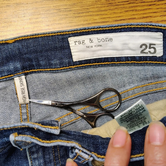 Rag & Bone high rise Slimming skinny jeans, women's, size 25, stretch, cotton. - Picture 15 of 16